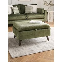 Very Home Sanremo Fabric Storage Footstool - Made In The Uk