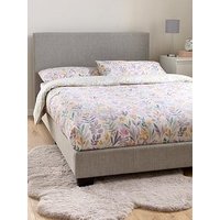 Very Home Riley Fabric Small Double Bed Frame With Mattress Options (Buy &Amp; Save!) - Light Grey - Bed Frame Only