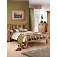 Julian Bowen Amsterdam Solid Oak/Oak Veneer Oak Bed Frame - Super King