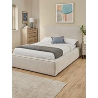 Very Home Langley Fabric Bed Frame With Mattress Options (Buy &Amp; Save!) - Natural - Bed Frame Only