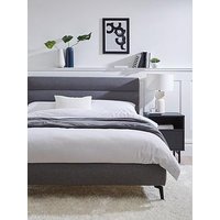 Prague Fabric Bed With Mattress Options (Buy &Amp; Save!) - Grey - Fsc&Reg; Certified - Bed Frame With Memory Mattress