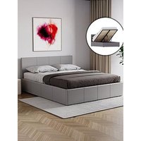 Vida Designs Hurley Small Double Ottoman Faux Leather Bed
