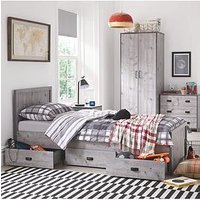 Very Home Jackson Single Storage Bed With Mattress Options (Buy And Save!) - Weathered Grey - Bed Frame Only