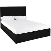 Very Home Nova Faux Leather End Lift Up Storage Ottoman Bed With Mattress Options (Buy &Amp; Save!) - Bed Frame With Microquilt Mattress