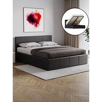 Vida Designs Hurley Faux Leather End Lift Up Ottoman Storage Bed With Mattress Options (Buy &Amp; Save!) - Bed Frame Only