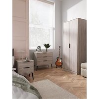 Swift Upton Ready Assembled Bedroom Package - 2 Door Wardrobe, 3 Drawer Chest &Amp; Bedside Cabinet
