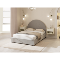 GFW Eldon Side Lift Double Grey Fabric Ottoman Bed