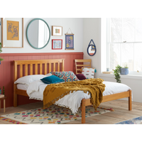 Birlea Denver Low Foot End Antique Pine King Size Pine Wooden Bed