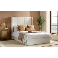 Birlea Maisey Fabric Ottoman Bed Frame, King Size, Cream Linen