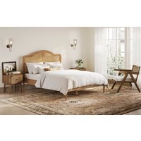 LPD Claude Wooden Rattan Bed Frame, Double