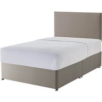 Silentnight Sandstone Divan Bed, Superking, No Headboard Required, Half Ottoman + 2 Half Drawers
