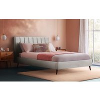Silentnight Octavia Upholstered Bed Frame, King Size, Silver
