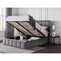 Julian Bowen Gatsby Storage Ottoman Bed Double Light Grey Ottoman Bed