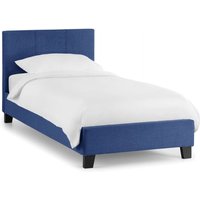 Julian Bowen Rialto Fabric Bed Single Blue Linen Fabric Bed