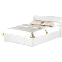Heartlands Furniture Fusion Storage Bed Faux Leather King Size White Faux Leather Ottoman Bed