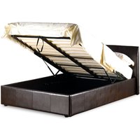 Heartlands Furniture Fusion Storage Bed Faux Leather Small Double Brown Faux Leather Ottoman Bed