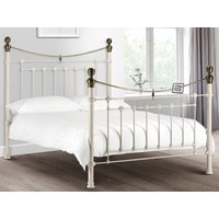 Julian Bowen Victoria Bed Double White Metal Bed