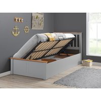 Bedmaster Francis Single Wood Grey   Ottoman Bed