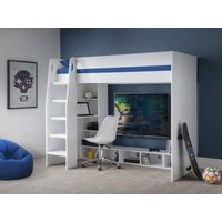Julian Bowen Nebula Gaming Bed Single White High Sleeper
