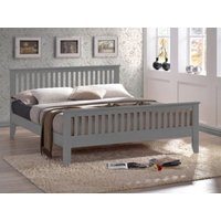 Time Living Turin King Size Wood Grey Wooden Bed
