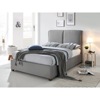 Time Living Oakland King Size Light Grey Fabric Bed