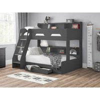 Julian Bowen Orion Triple Sleeper Single Anthracite Bunk Bed