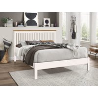 Time Living Ascot King Size White Wooden Bed