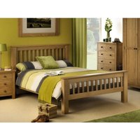 Julian Bowen Amsterdam Oak High Foot End Bed Super King Wooden Bed