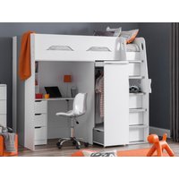 Julian Bowen Pegasus Highsleeper Single White High Sleeper