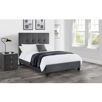 Julian Bowen Sorrento High Headboard Bed King Size Slate Grey Fabric Bed