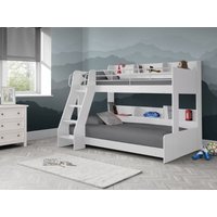 Julian Bowen Domino Triple Sleeper Small Double White Bunk Bed
