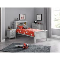 Julian Bowen Maine Bookcase Bed Single Dove Grey Wooden Bed