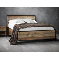 LPD Furniture Hoxton Bed Frame Double Hoxton Oak Wooden Bed