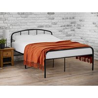 LPD Furniture Milton Small Double Black Metal Bed