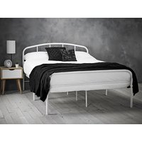 LPD Furniture Milton Double White Metal Bed