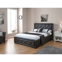 GFW Hollywood Black Ottoman King Size Ottoman Bed