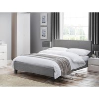 Julian Bowen Rialto Fabric Bed King Size Light Grey Fabric Bed