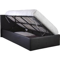 GFW Side Lifting Ottoman Single Black Leather Ottoman Bed