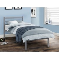 Julian Bowen Alpen Bed Double Silver Slatted Bedstead Metal Bed