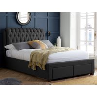 Birlea Valentino 2 Drawer King Size Charcoal Fabric Bed