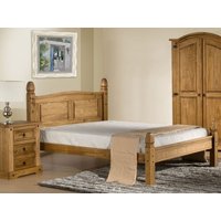 Birlea Corona Low Foot End Double Antique Wax Wooden Bed