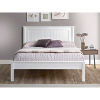 Limelight Taurus Low Footend Single White Wooden Bed