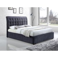 Time Living Hamilton Super King Dark Grey Fabric Bed