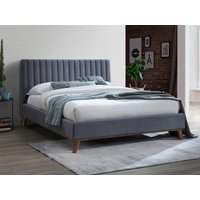 Time Living Albany King Size Dark Grey Fabric Bed