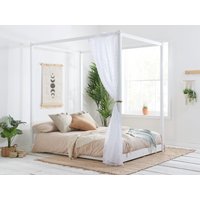 Birlea Darwin Four Poster King Size White Wooden Bed