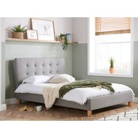 Birlea Stockholm Bed Double Grey Fabric Bed