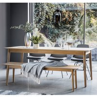 Dhule Herringbone Oak Extendable Dining Table (Seats 6-8)