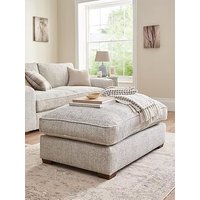 Very Home Arlo Fabric Footstool - Large - Made In The Uk