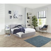 Castleton Linen Quilted Headboard Ottoman Bed