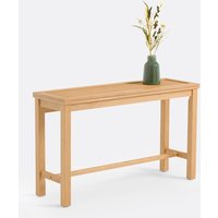 Gabin Pine, Pine Veneer and Cane Console Table